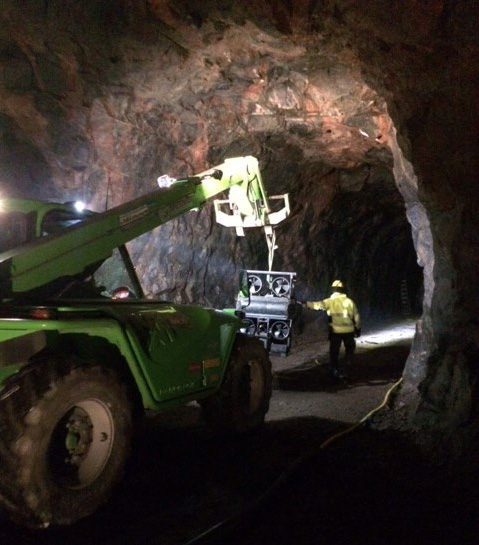 ROV transportation to deployment area inside the tunnel